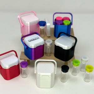 Retro Cooler 4-Vial 3mL Peptide Storage Case | Mini Cooler Vial Organizer