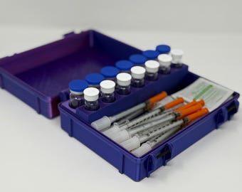 14-Slot Dual Vial Vault Kit Case | 3mL + 10mL | Complete Multi-Vial Organizer