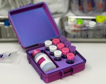 10 Vial Mixed Vial Vault Case for 3 mL Vials with 1 BAC Slot GLP-1 Research Organizer