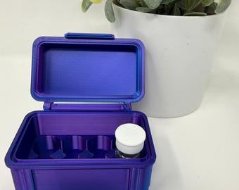 VialLock 8-Vial 3mL Essential Case | 2x4 Grid | Peptide GLP-1 Insulin TRT Vial Organizer