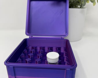 VialLock 25-Vial 3mL Essential Case | Peptide GLP-1 Insulin TRT Vial Organizer
