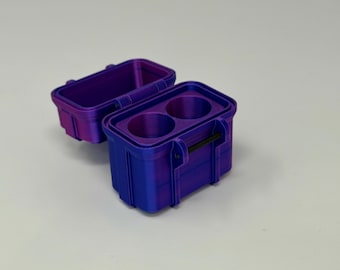2-Vial 10mL Vial Vault Case | Hard-Shell Hinged | Travel-Ready Peptide Storage