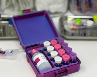 12 Vial Mixed Vial Vault Case for 3 mL Vials with 1 BAC Slot GLP-1 Research Organizer