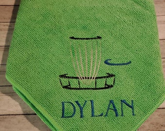 Personalized Disc Golf Towel: Microfiber Hand Towel with Clip