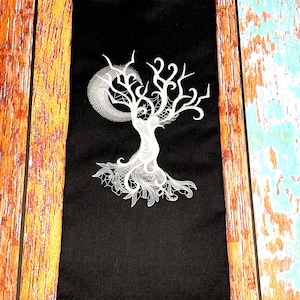 Gothic Baroque Ghost Kitchen Towel: Black Cotton Flour Sack