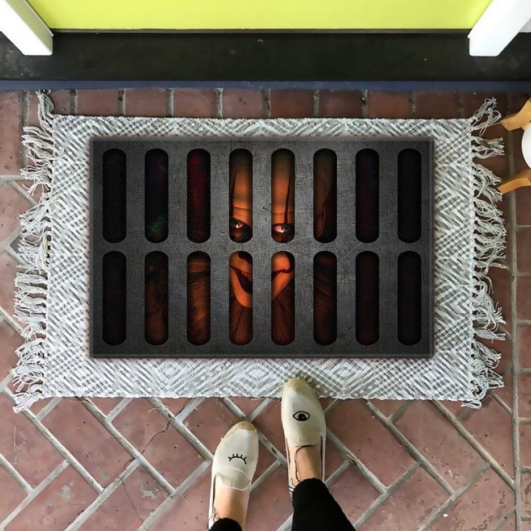 Pennywise Doormat Pennywise Halloween Rubber Base Doormat Etsy Ireland