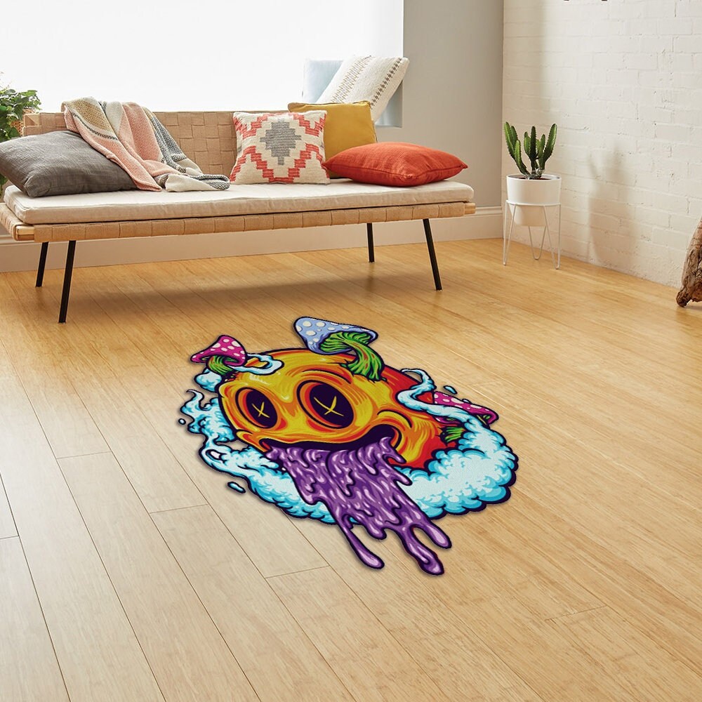 Trippy Smiley Face Rug - Etsy