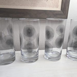 Libbey Royal Norfolk Tumblers – MCM Black Dash Pattern Set of 4