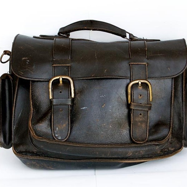 SALE Today Vintage Thick Leather Shoulder Bag