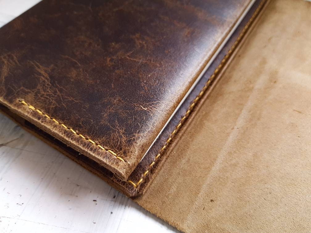 Moleskine Leather Cover. Moleskine Notebook Cover. Moleskine Case.  Refillable Journal. Leather Book Cover.. Free Personalisation 