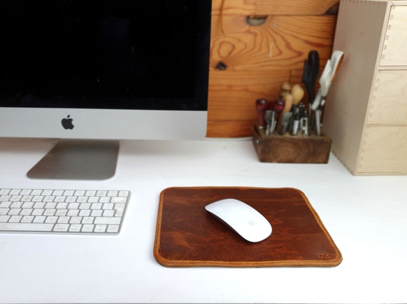 Leather mouse pad, Leather mouse mat, free personalization, custom leather mat