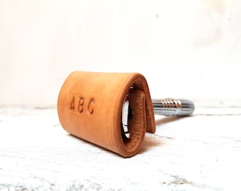 Personalized Leather Safety Razor Case: Handmade Shaving Sheath