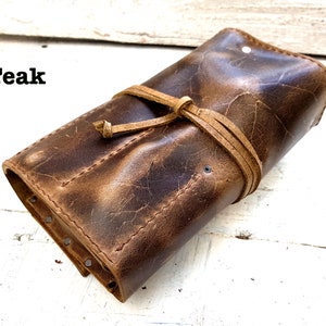 2 pipe leather roll, leather pipe pouch, leather pipe pouch, tobacco pouch, pipe holder, leather tobacco tray, free personalisation image 8
