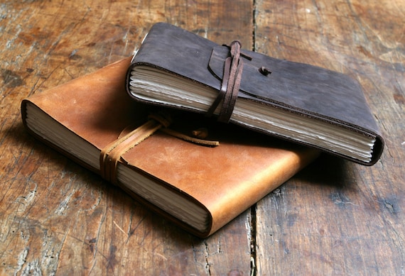 Landscape leather journal 16cm by 21.5cm