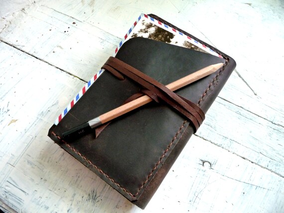 Leather pocket moleskine cover, small leather notebook cover, moleskine book cover, leather moleskine organizer
