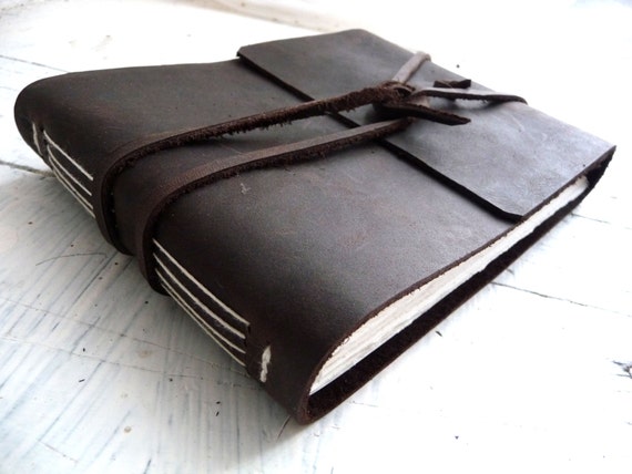 Leather Sketchbook. Leather Journal. Landscape Journal