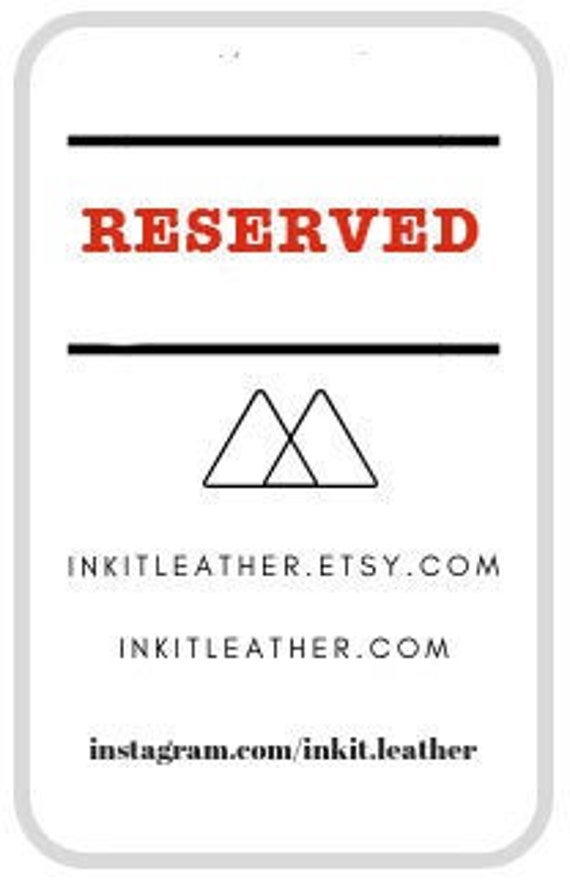 Reserved listing