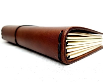 Handmade Leather Notebook Cover: Vegetable-Tanned, Free Personalisation