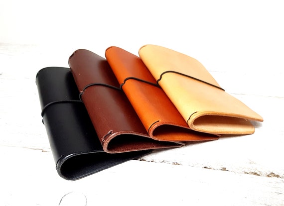 Leather travellers notebook cover, Midori, Fauxdori, Field notes cover, Refillable journal, Moleskine notebook cover, Free Personalisation