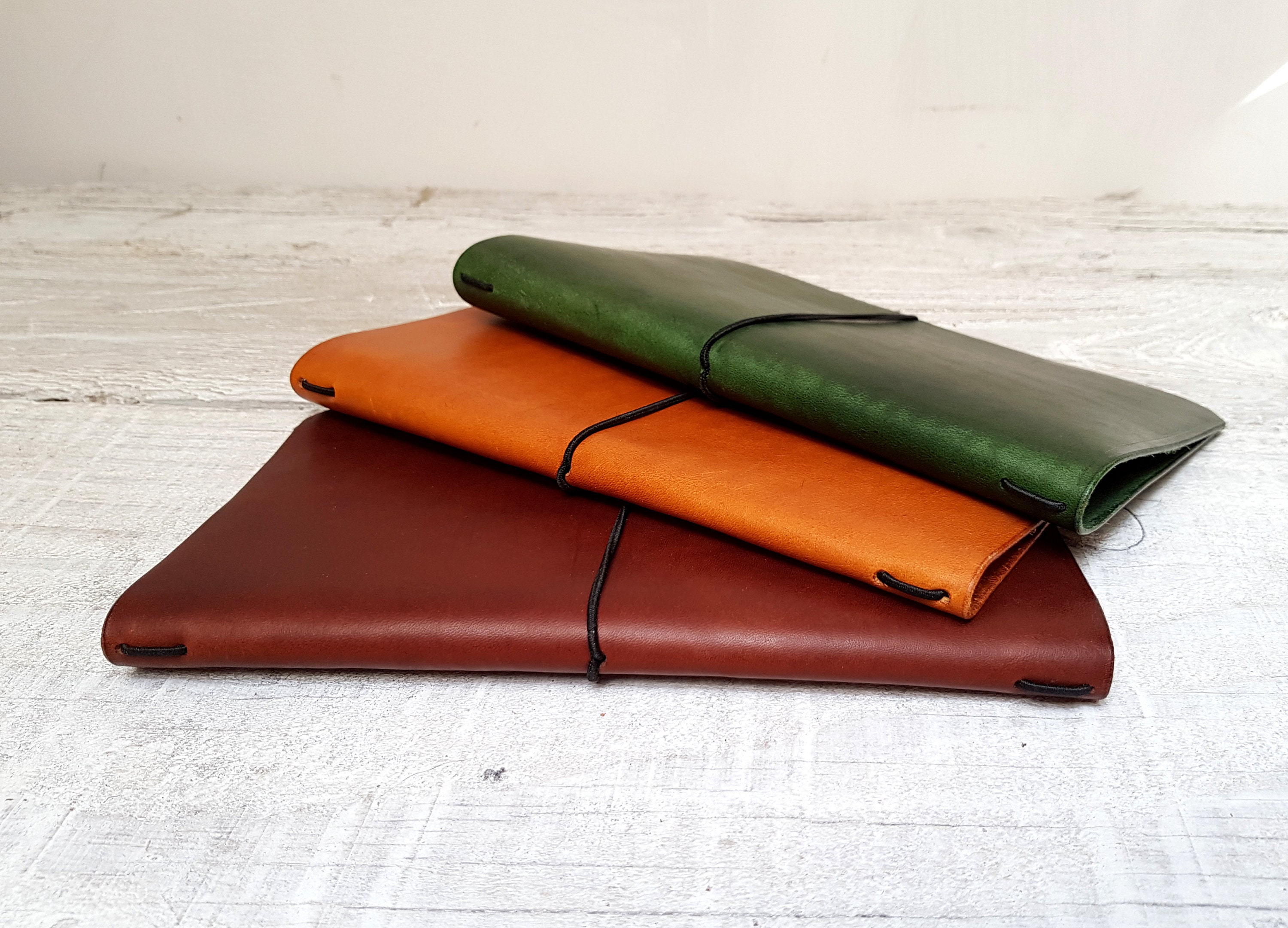 Leather travellers notebook cover, Midori cover, Fauxdori cover, Field