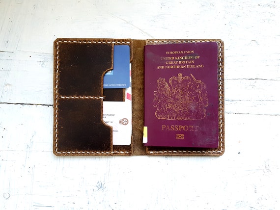 Leather passport wallet, Passport case, Travel Wallet, Passport wallet, Passport holder, Free personalisation