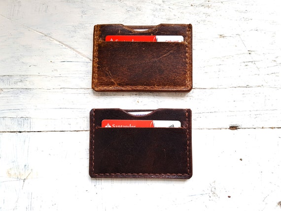 Leather card wallet. Leather purse. Leather card holder. Small wallet