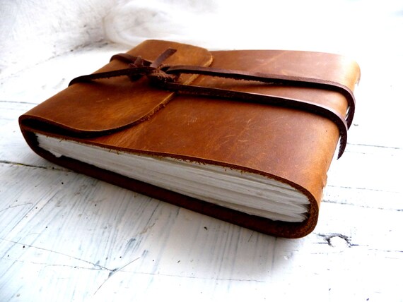 Leather Sketchbook. Leather Journal. Landscape Journal