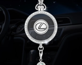 Suspension intérieure de voiture Lexus : ornement pour assainisseur d'air en strass