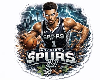 Wembanyama Spurs custom sticker