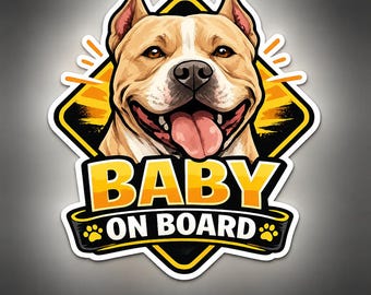 Baby on board sticker. Fur-baby addition.