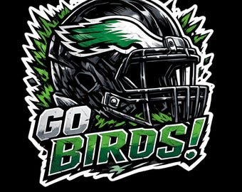 Custom football Eagles sticker.