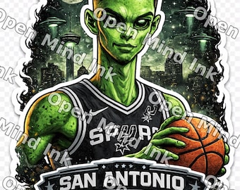 Custom Wemby Alien Sticker