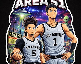 SPURS AREA51 sticker Wemby/Castle
