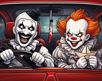 Art and Pennywise Best friends custom sticker