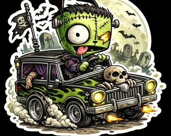 Gir as Frankenstein sticker