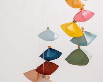 Hand-stitched Korean Ramie Mobiles, Organic Lavender Sachet Option