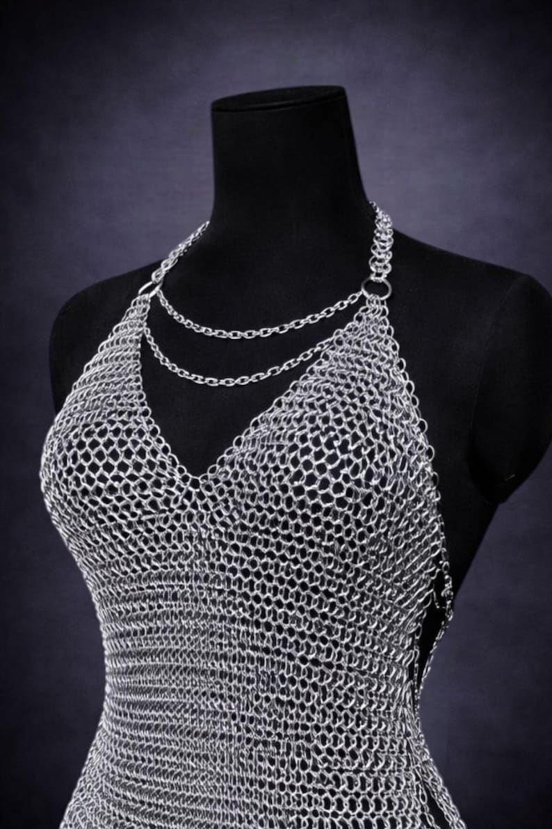 Medieval Chainmail Dress, Handmade Chainmail Armor, Fantasy Lingerie ...