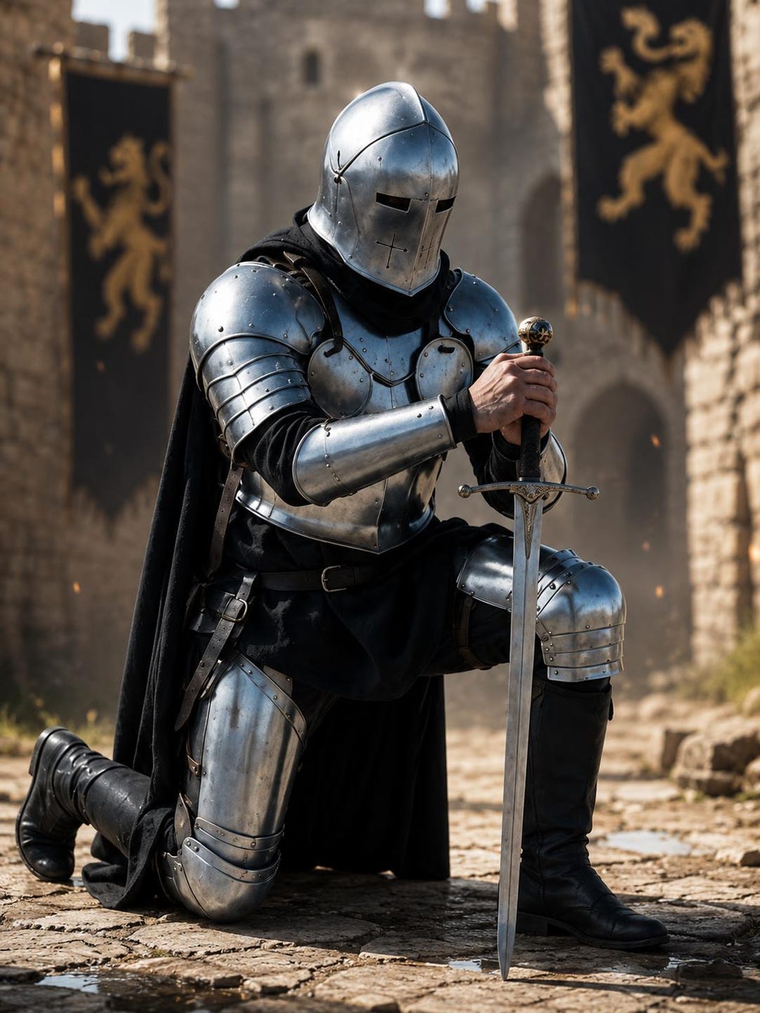 Medieval Knight Steel Armor Suit | Full Body Crusader Combat Armour ...