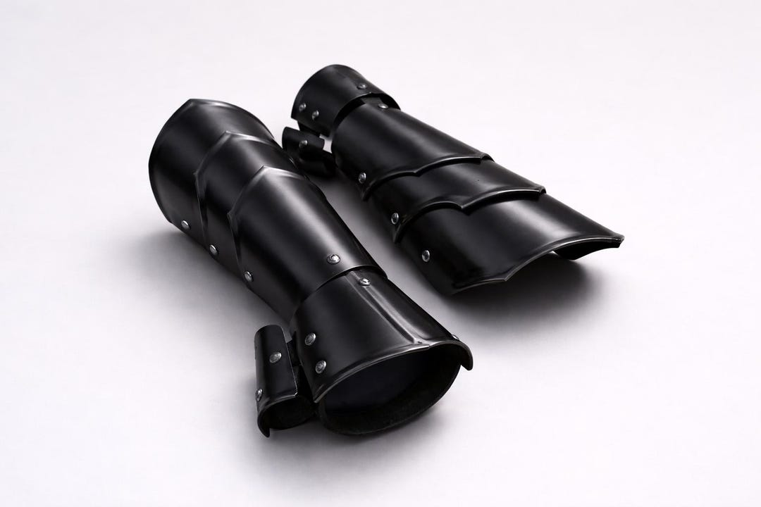 Medieval Arm Bracers Armor, Steel Forearm Guards, LARP Costume ...