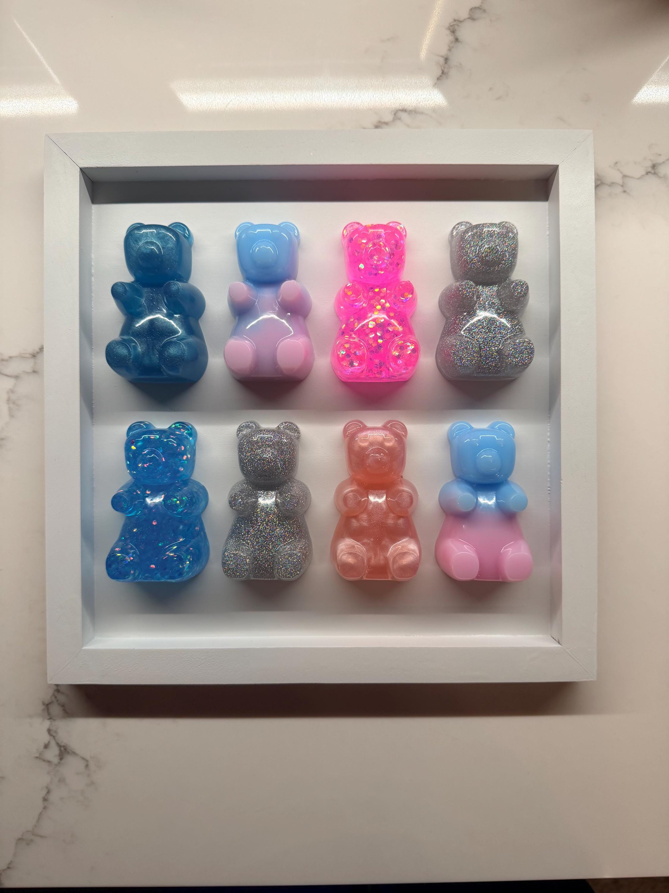 Cotton Candy Inspired Gummy Bear Wall Art