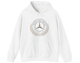 Mercedes Star Laurel Logo Kapuzenpullover | Klassisches Auto Emblem, Seit 1926