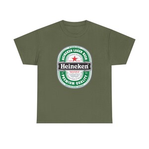 Koszulka z logo Heineken | Koszulka z grafiką marki piwa zdjęcie 5