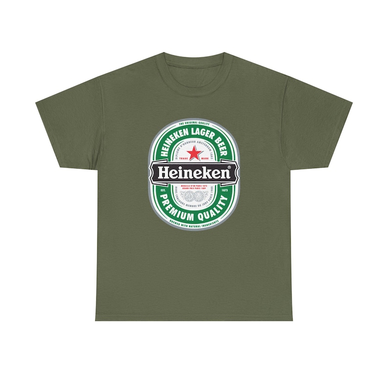 Koszulka z logo Heineken | Koszulka z grafiką marki piwa zdjęcie 5