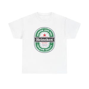 Koszulka z logo Heineken | Koszulka z grafiką marki piwa zdjęcie 3