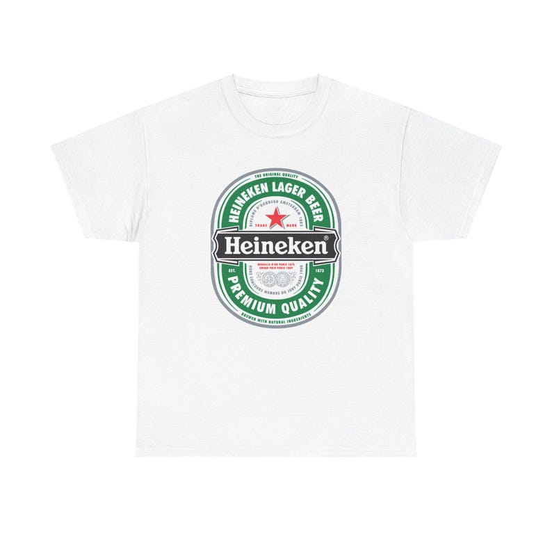 Koszulka z logo Heineken | Koszulka z grafiką marki piwa zdjęcie 3