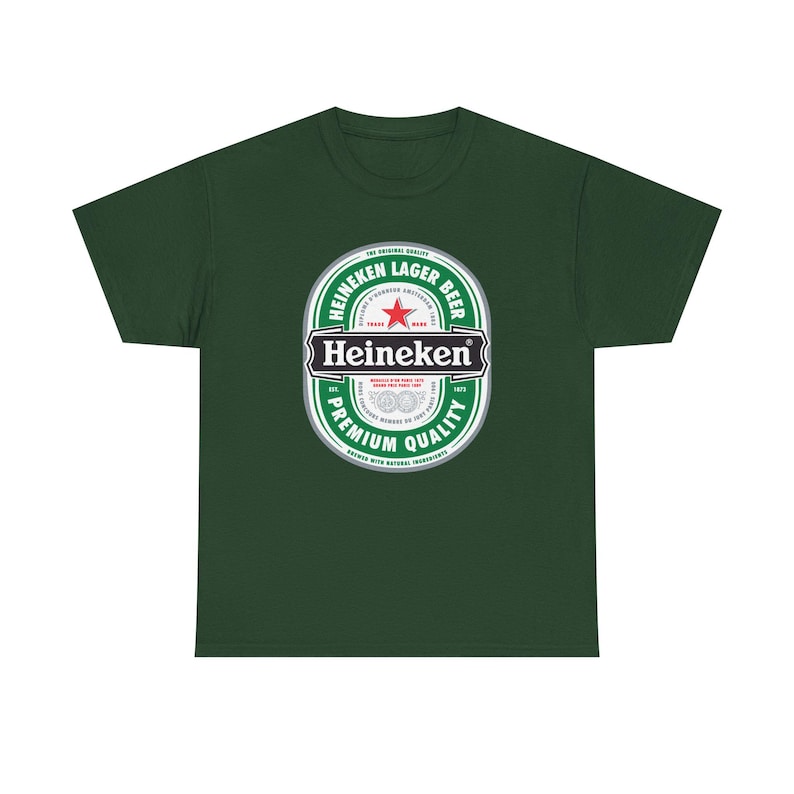 Koszulka z logo Heineken | Koszulka z grafiką marki piwa zdjęcie 6