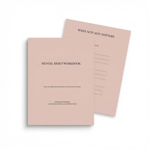 Mental Reset Workbook for Overwhelmed Minds | ADHD Friendly Planner PDF | Decision Fatigue Reset | Printable Clarity Journal