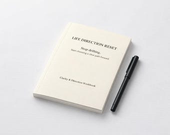 Life Direction Reset Workbook | Find Your Purpose, Life Clarity Journal, Goal Setting & Decision Making Printable, Self Discovery