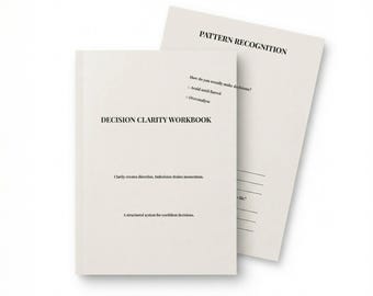 Decision Making Workbook | Stop Overthinking & Make Confident Choices | Printable PDF