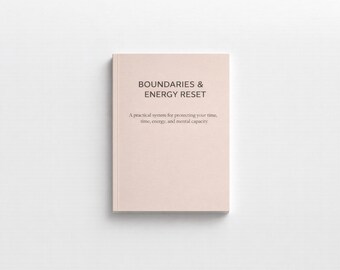 Boundary Setting Workbook Printable | Boundaries & Energy Reset Journal | People Pleasing Recovery | Self Care Mental Health PDF